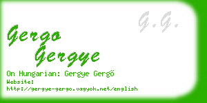 gergo gergye business card